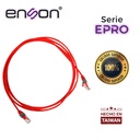 EPRO-6PC210-RD, Patch Cord RJ45 cable UTP Cat 6, ultradelgado, color rojo, longitud 210 cms