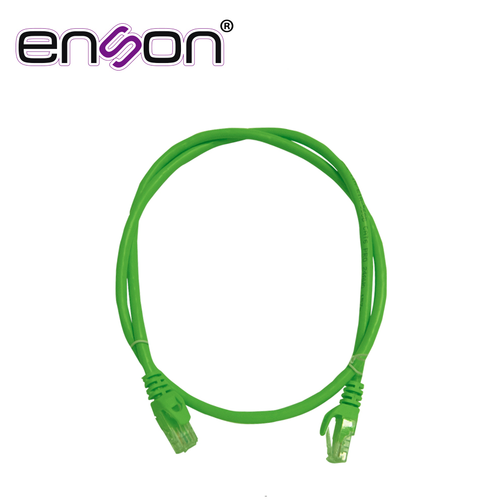 P6009E, Patch Cord RJ45 cable UTP Cat 6, serie pro, color verde, longitud 90 cms