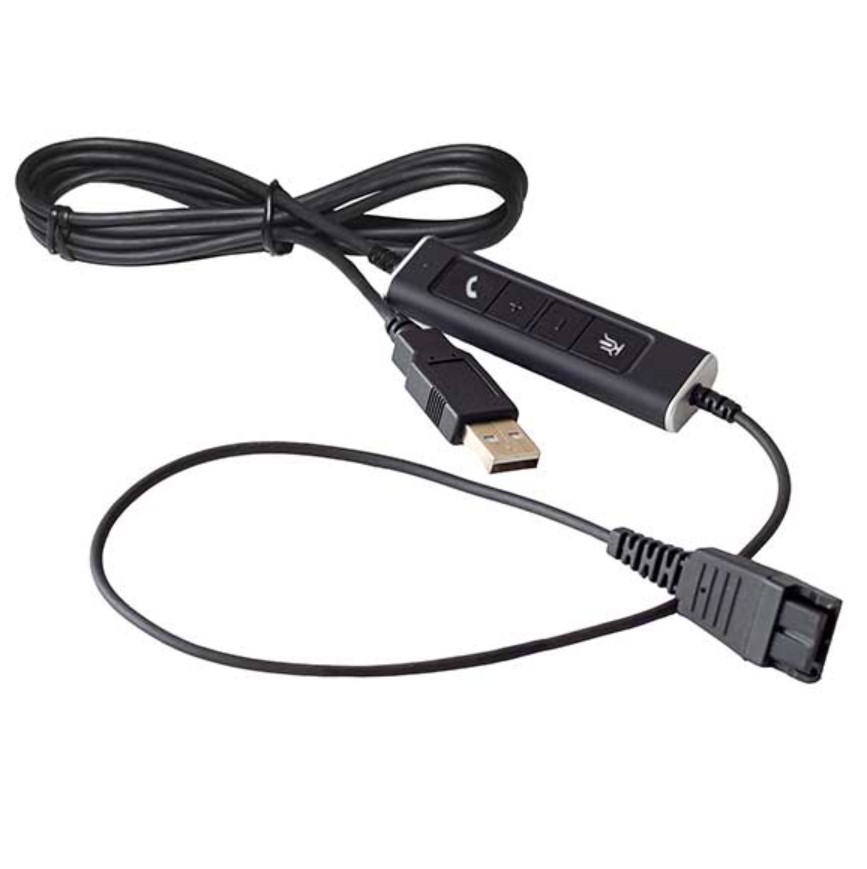 QD-USB-04, Cable adaptador QD tipo Poly a USB función responder/colgar, para Skype for business, Cisco Jabber, 3CX, Counterpath Bria, Avaya one-x