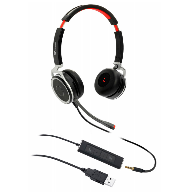 VTX220ENC-D, Diadema binaural, Conector USB 2.0
