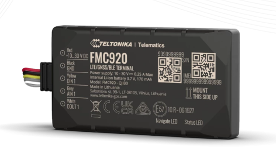 FMC920, Pequeño Rastreador GPS 4G LTE CAT1 con Bluetooth y Batería de Respaldo