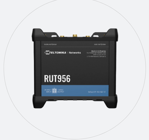 RUT956, Router LTE Profesional, enrutador industrial que combina opciones de conectividad celular, Wi-Fi y por cable con conmutación por error automática de WAN y capacidades GNSS.