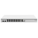 CRS518-16XS-2XQ-RM, Switch CPU 650MHz, 64MB RAM, 1 Eth 10/100, 16 SFP28 25G, 2 QSFP28 100G, RouterOS