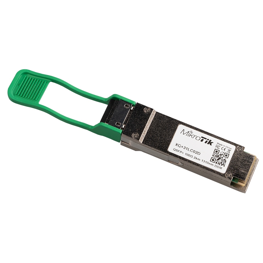 XQ+31LC02D, Módulo SFP, QSFP28, 100G, Mono-modo, Dual LC UPC, 1271nm, 1291nm, 1311nm, 1331nm, Hasta 2km.