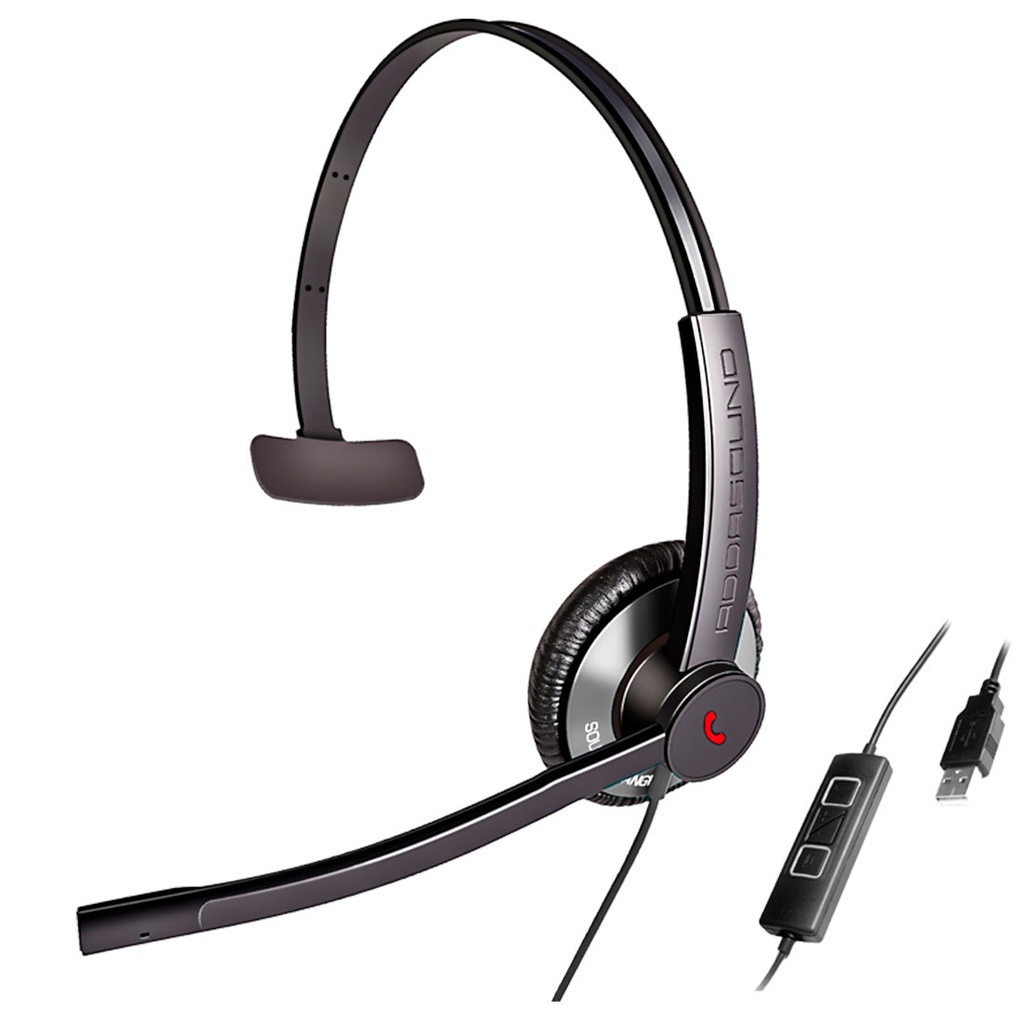 EPIC 511-G, Diadema ambiente extremo y controles, doble mic, USB gris (Monoaural)
