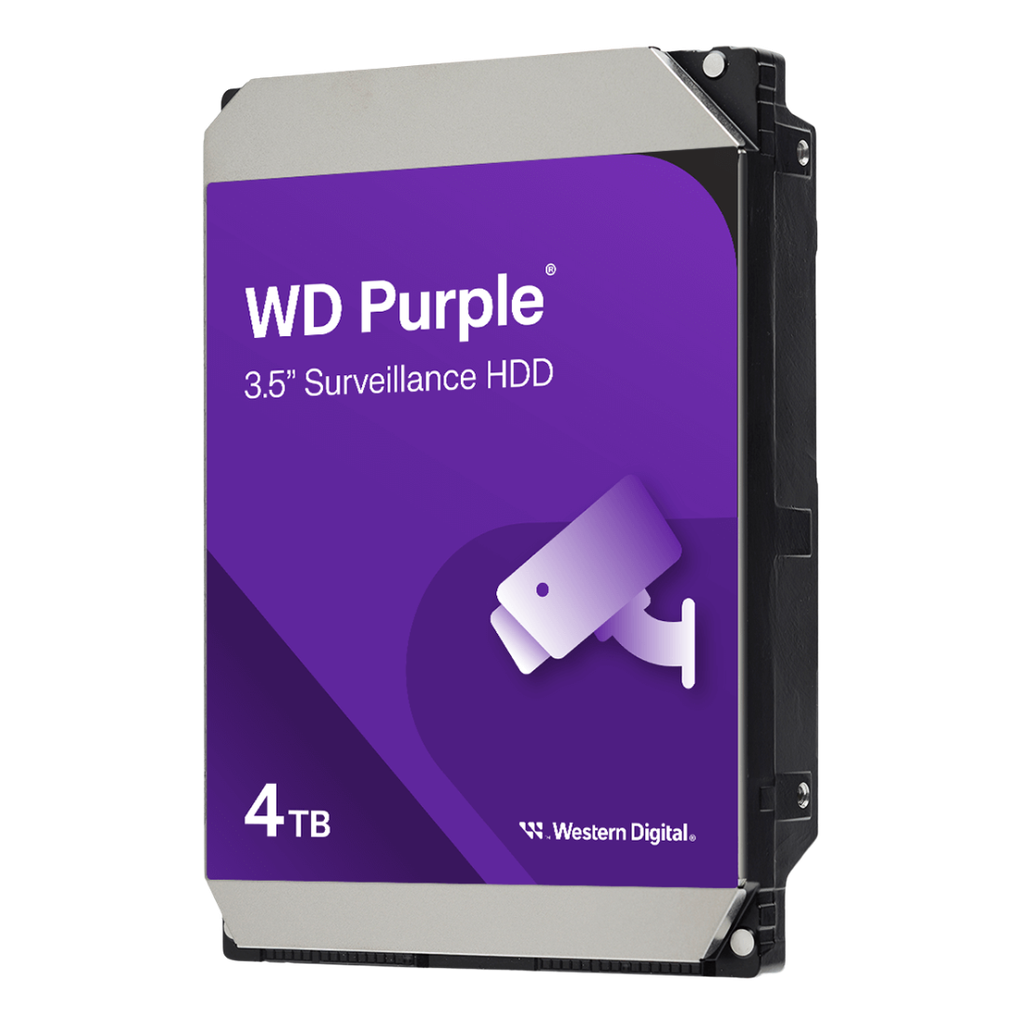 WD43PURZ, Disco Duro Serie Purple, 4TB, SATA 6Gb/s, 3.5", velocidad 175MB/s, Caché 256MB, para videovigilancia 7x24