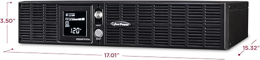 OR1500LCDRT2U, UPS de 1500 VA/900 W, Topología Línea Interactiva, Entrada 120 Vca NEMA 5-15P, Torre o Rack 2 UR, Con 8 Tomas NEMA 5-15R