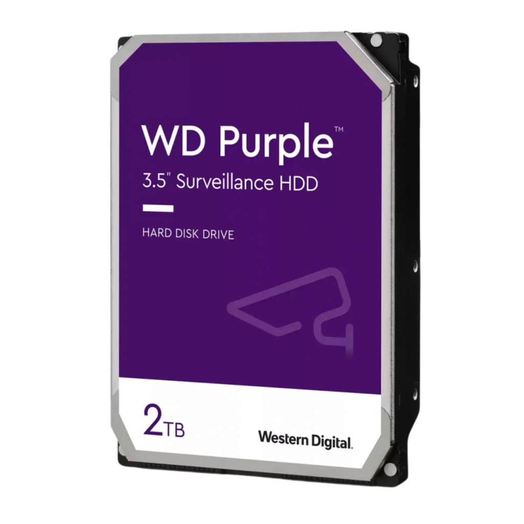 WD23PURZ, Disco Duro Serie Purple, 2TB, SATA 6Gb/s, 3.5", velocidad 175MB/s, Caché 64MB, para videovigilancia 7x24