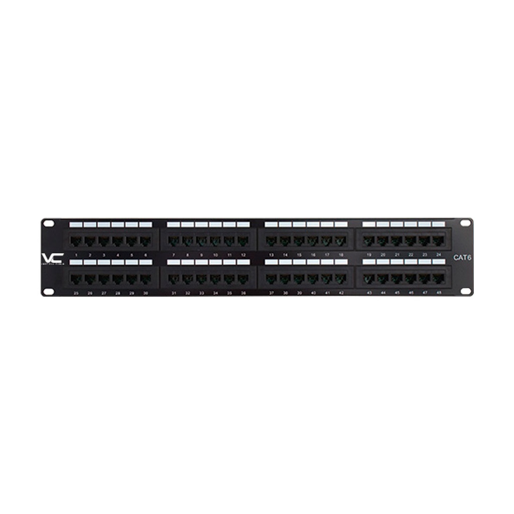 ​042-378/48, Patch panel de 48 puertos 110 cat 6 para colocar en rack o gabinete 19"