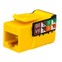 [352-V2722_YL] 352-V2722/YL, Jacks cat 6 amarillo, 1Gb/s a 550mhz, 50 micras baño de oro, 750 inserciones plug jack, color amarillo