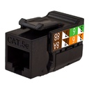 351-V2613/BK, Jacks Cat 5E, Keystone jack, color negro