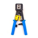 078-2152/EZC, Pinzas para rematar plugs RJ45 de alimentación pasante, corte y pelado incorporada