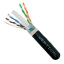 ​069-561/CMXT, Cable blindado F/UTP CAT6, impermeable exteriores, entierro directo (UV), 23 AWG, negro, carrete 1000 pies.