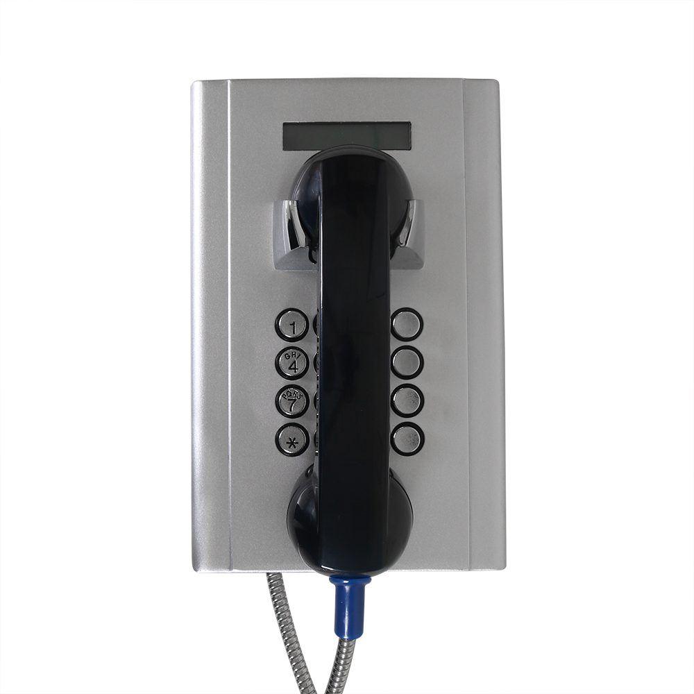 JR204-FK-SIP, Teléfono IP/SIP anti vandálico, acero pintado, LCD, 16 teclas, montaje en pared, 250x160x123mm