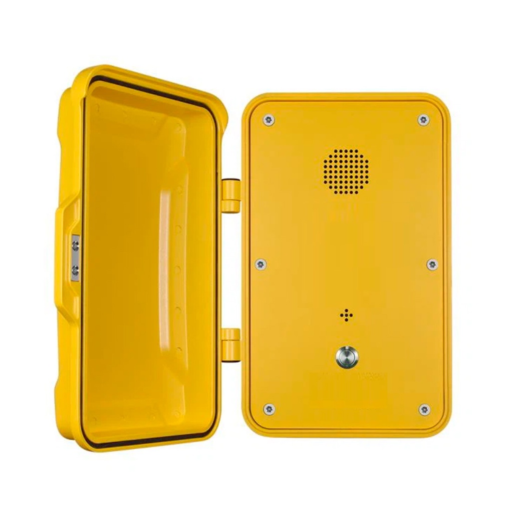 ​JR102-SC-SIP, Teléfono IP, intemperie IP67, manos libres 1 botón, SIP PoE, Aluminio, para pared, 334x204x109mm​