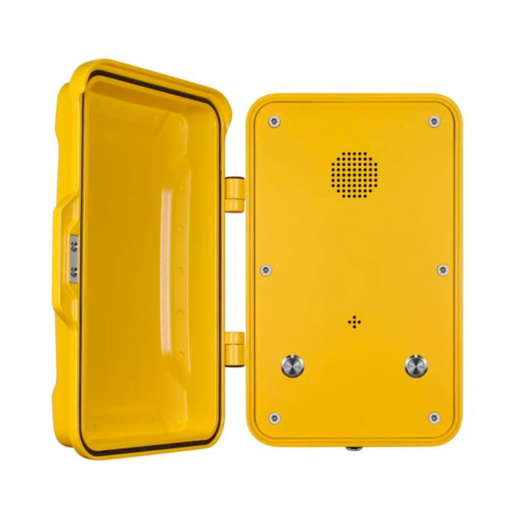 ​JR102-2B-SIP, Teléfono IP, intemperie IP67, manos libres 2 botones, SIP, PoE, Aluminio, para pared, 334x204x109mm