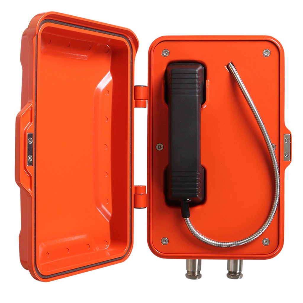 JREX106-A01-CB-SIP, Teléfono IP/SIP a prueba de explosiones, Aluminio, sin teclas, Tipo 3/IP67, 246x339x126mm