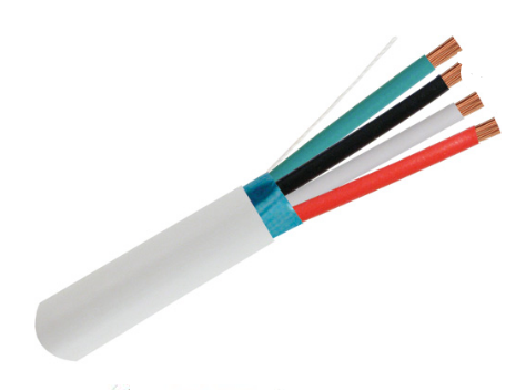 211-164/S/P/WH, 16/4 CL3P, clasificación CMP Plenum ,  blindado ,  trenzado, conductores de cobre desnudo, blanco, 1000 pies, caja de extracción.