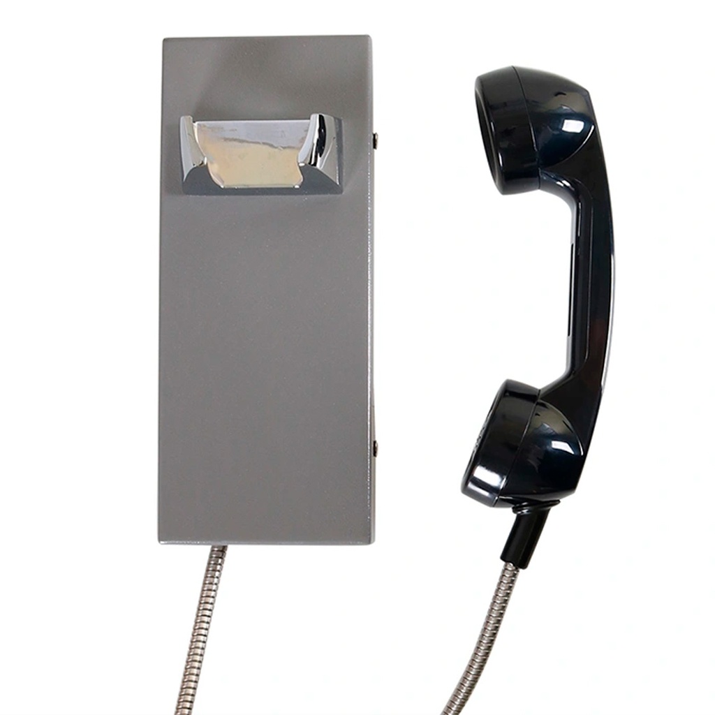​JR202-CB-Analogo, Teléfono análogo Antivandálico, sin teclas, Acero Pintado, montaje en pared, 100x240x106mm