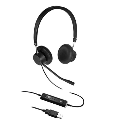 VTX140-D-USB, auriculares altavoz HiFi para sonido HD, ENC de micrófono dual, Micrófono con cancelación de ruido