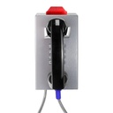 JR201-FK-L-Analog, Teléfono Análogo anti vandálico con estrobo, gabinete de acero pintado, 12 teclas, montaje en pared, 130x247x132mm