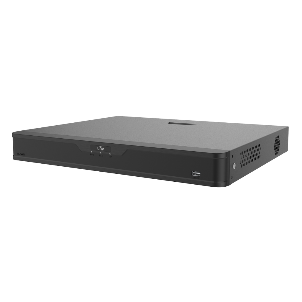NVR304-32B-P16-IQ, NVR de 32 canales, 16 PoE, 4 HDD, AI integrada, HDMI 4K y VGA simultáneos, NDAA, 1xGEth, Alarm 16in 4out, Serie Easy, Cloud upgrade, Ultra 265, 1U