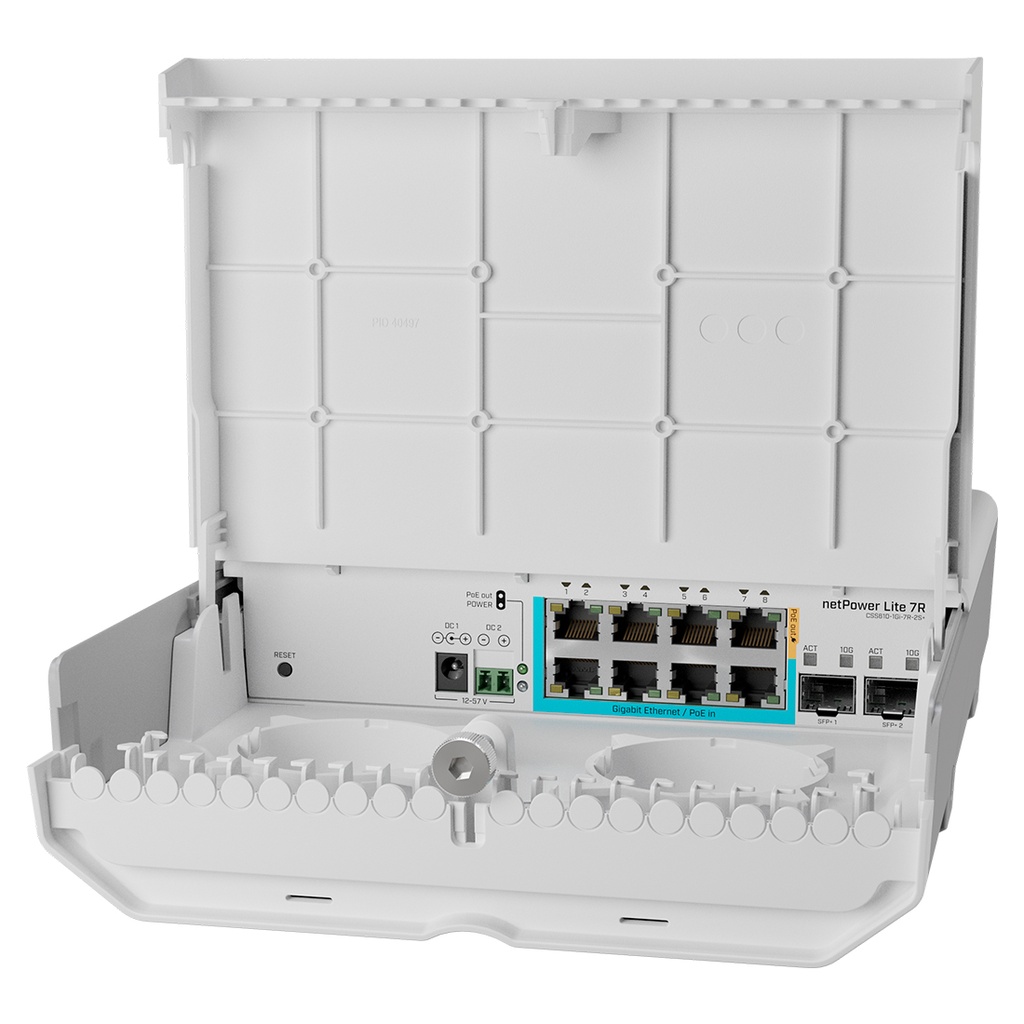 CSS610-8P-2S+OUT, NetPower Lite 7R Switch Smart para exterior con 7 puertos Gigabit