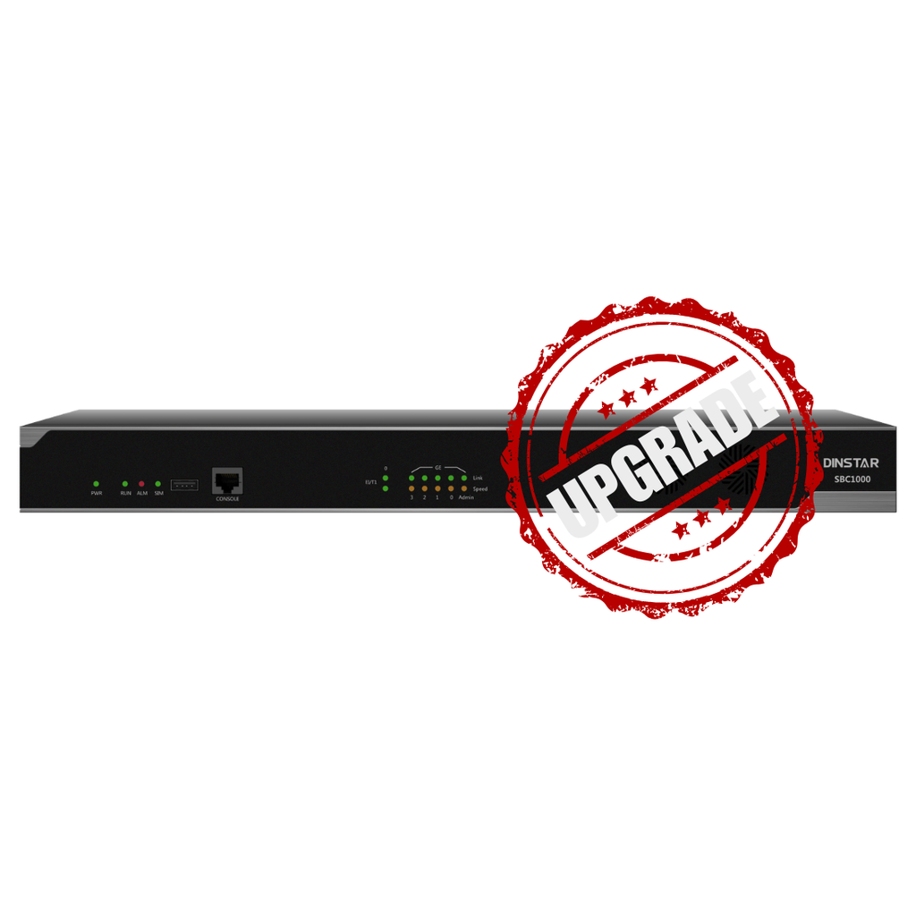 SBC1000-UP-50, Licencia Upgrade para SBC1000 con 50 sesiones SIP y 50 transcod adicionales. Máximo 500 sesiones y 200 transc.