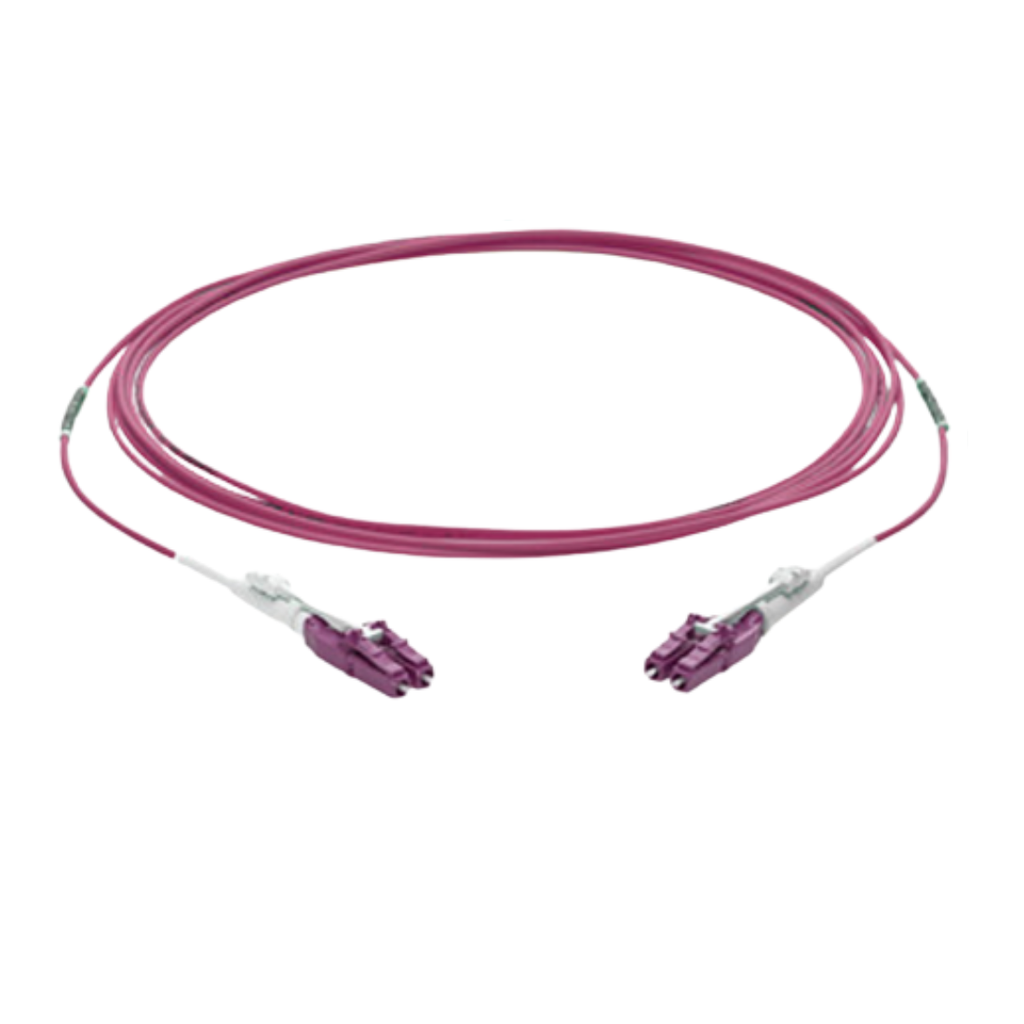 VPC-M4D1LCLC0030, Patch cord fibra Duplex Multimodo OM4, 1.6mm LC/UPC-LC/UPC, 3 metros, Violeta
