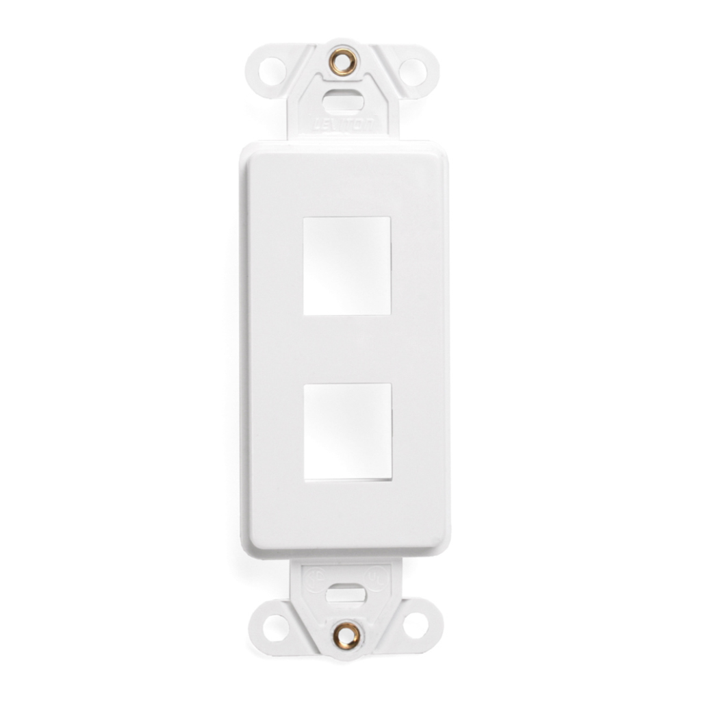 41642-00W, Inserto Decora con dos puertos QuickPort, color blanco  