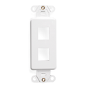 41642-00W, Inserto Decora con dos puertos QuickPort, color blanco  