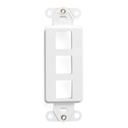 41643-00W, Inserto Decora con tres puertos QuickPort, color blanco