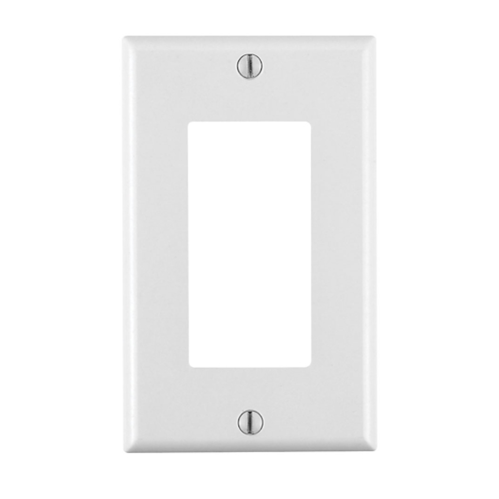 80401-00W, Placa una ventana con tornillos Decora, color blanco