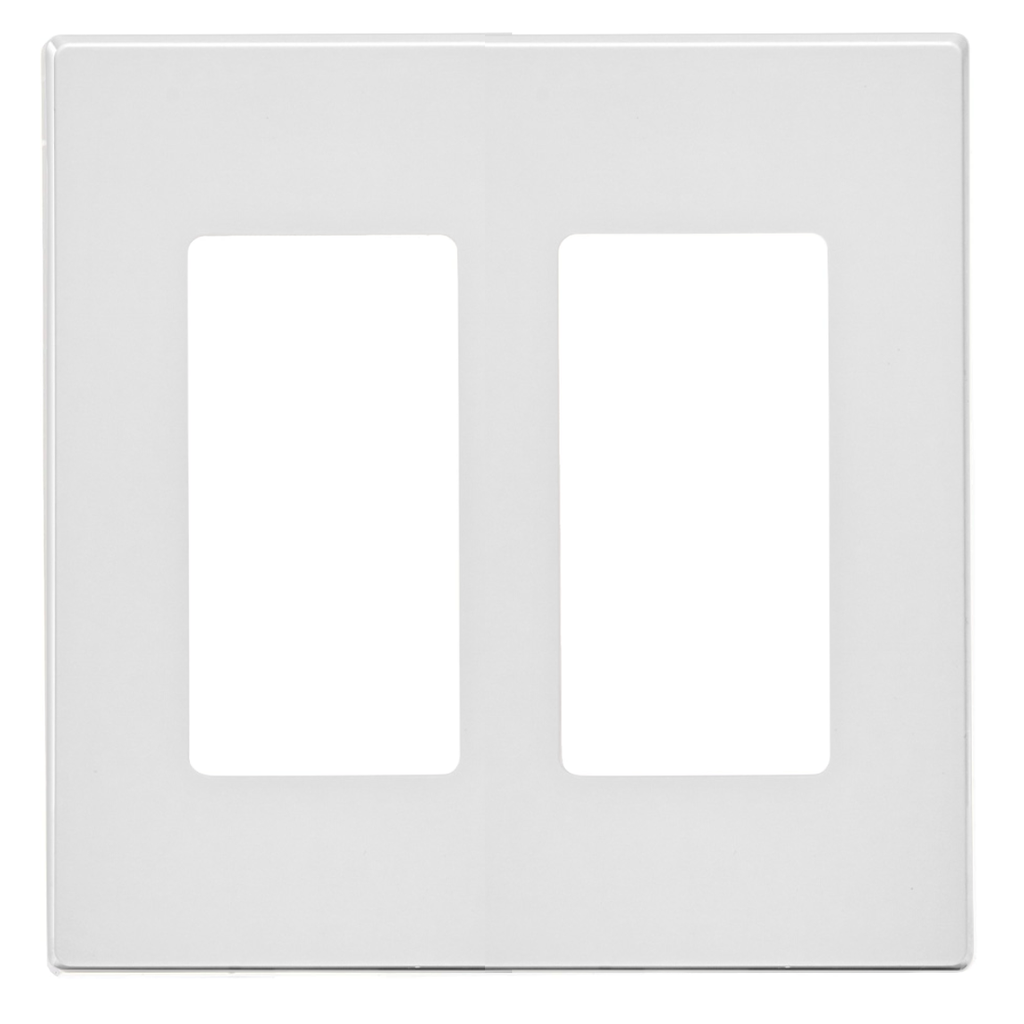 80309-0SW, Placa dos ventanas sin tornillos Decora PLUS, color blanco