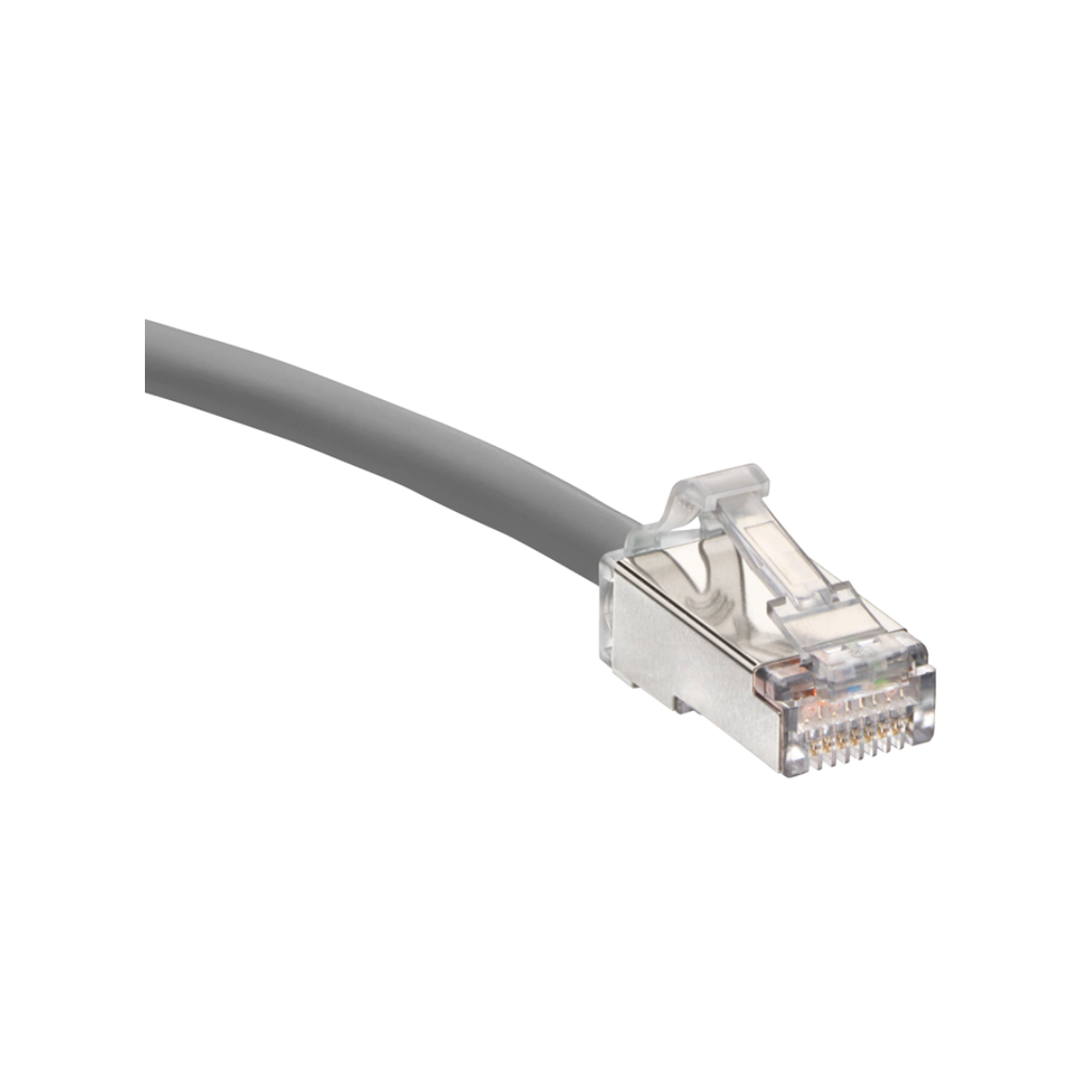 H6A10-03S, Patch Cord Cat6A, flexible, diámetro reducido 28 AWG FTP, 100w max, 3 pies gris