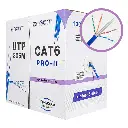 12263L305, Cable UTP Cat6 serie Pro-II 23AWG Cobre, Bobina 305Mts, forro PVC Azul, uso interior