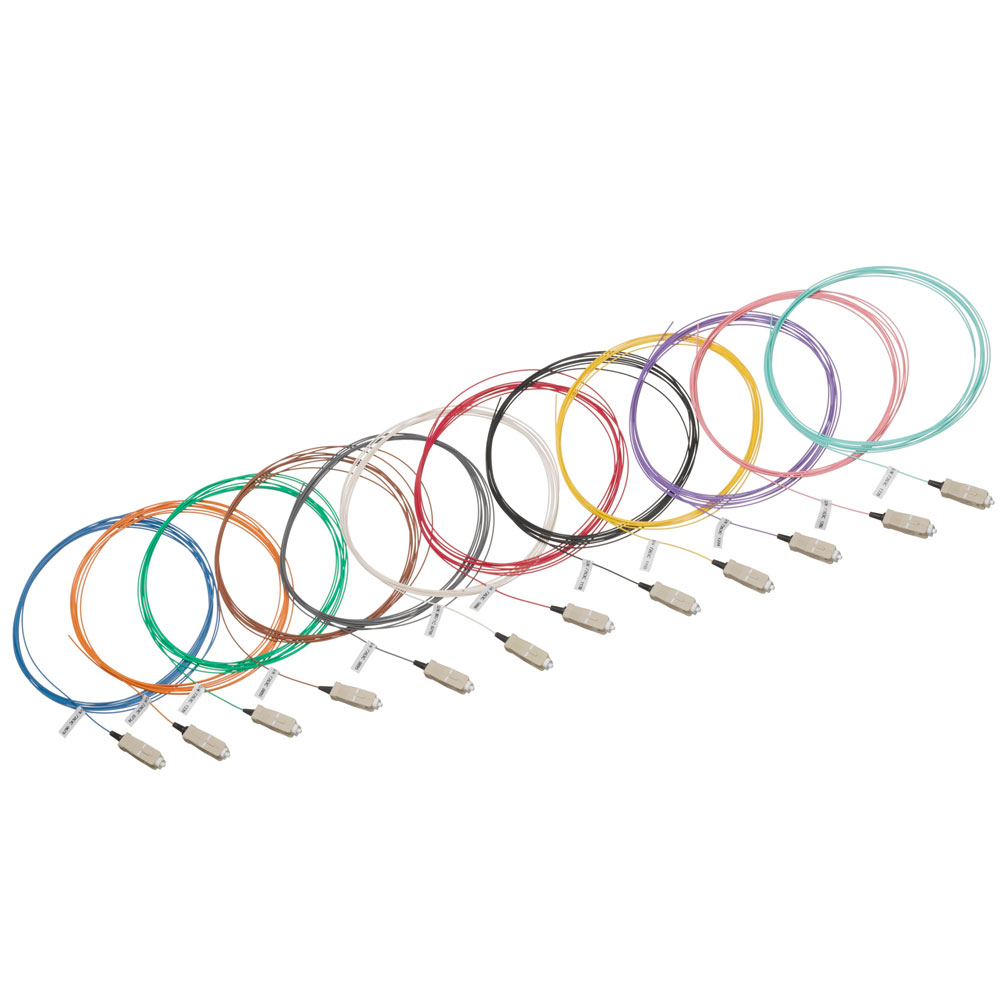 5LPLC-KIT, Kit de 12 pigtails, multimodo 50/125 μm, LC, OM3, 3 mt