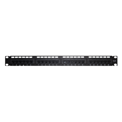 [ENS-PA24P6] ENS-PA24P6, Panel de parcheo 24 jacks Cat 6, remate 110