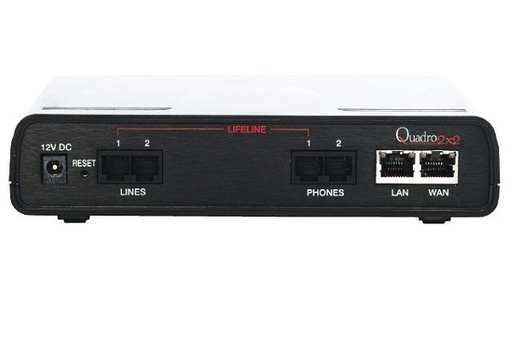[QUADRO2X2] ​QUADRO2X2, Conmutador IP con 2 FXO, 2 FXS, 16 Ext IP