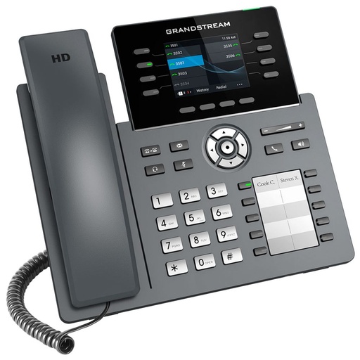 [GRP2634] GRP2634, Teléfono IP HD Carrier-Grade, 4 cuentas SIP, 8 líneas, Bluetooth, WiFi, 10 teclas MPK