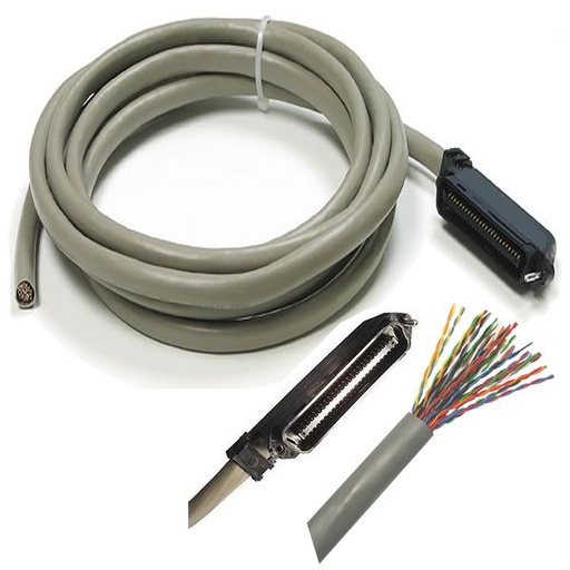 [AMP-25-2M] AMP-25-2M, Cable multipar 25 pares 2m, conector Amphenol macho en un extremo y en puntas para remate en el otro extremo