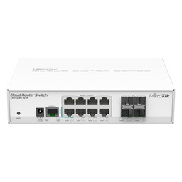 [CRS112-8G-4S-IN] CRS112-8G-4S-IN, Ruteador 8 Puertos Gigabit Ethernet y 4 Puertos SFP