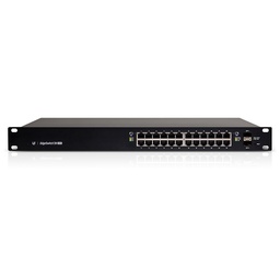 [ES-24-500W] ES-24-500W,  EdgeSwitch PoE 802.3at/af y PoE 24V, 24 x GigaEth, 2 x SFP, 500W, Para 19'' 1 UR