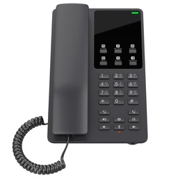 [GHP621W] GHP621W, Teléfono Hotelero IP Negro, WiFi, 2 cuentas SIP 2 líneas, GDMS, no soporta PoE
