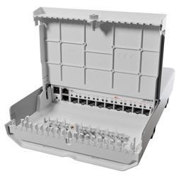 [CRS310-1G-5S-4S+OUT] CRS310-1G-5S-4S+OUT, NetFiber 9, Ruteador/Switch exteriores, 1xGigaEth, 5xSFP 1Gbps, 4xSFP+ 10Gbps