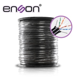 [43352B305] 43352B305, Cable UTP Cat6 para elevador serie Pro-II 23AWG Cobre, Bobina 305Mts, Forro Negro, dos cables de acero