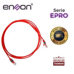 [EPRO-6PC210-RD] EPRO-6PC210-RD, Patch Cord RJ45 cable UTP Cat 6, ultradelgado, color rojo, longitud 210 cms