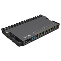 [RB5009UPr+S+IN] RB5009UPr+S+IN, Ruteador CPU 1.4G, 1G RAM, 8xGEth PoE in/out, 1xSFP+, RouterOS v7