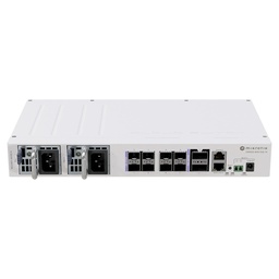 [CRS510-8XS-2XQ-IN] CRS510-8XS-2XQ-IN, Switch CPU 650MHz, 128MB RAM, 1 Eth 10/100, 8 SFP28 25G, 2 QSFP28 100G, CA/CD y 802.3bt PoE-in, RouterOS