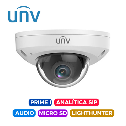 [IPC312SB-ADF28K-I0] IPC312SB-ADF28K-I0, CI121UNV84, CAMARA IP MINI DOMO ULTRA265 UNV IPC312SB-ADF28K-I0 / 2MP LENTE FIJO DE 2.8MM